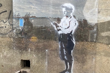 Council installs security to protect suspected Banksy image