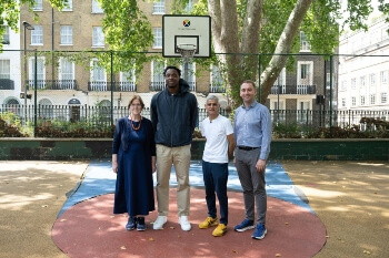 Council partners with NBA star to launch basketball court redevelopment image