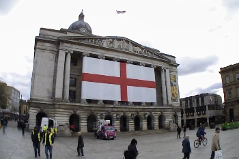 Council unfurls giant St George flag image